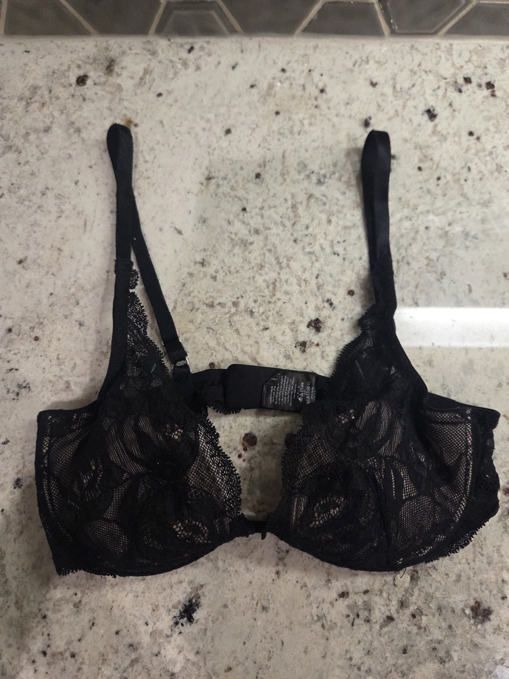 Calvin Klein Black Lace Underwire Bra 34B